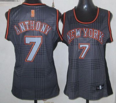 Jerseys Factory Cheap Knicks #7 Carmelo Anthony Black Women's Rh