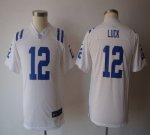 Jerseys Factory Cheap Nike Colts #12 Andrew Luck White Youth NFL