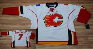 Jerseys Factory Cheap Flames #7 Todd Bertuzzi Embroidered White