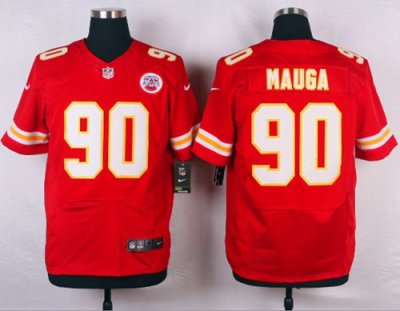 Jerseys Factory Cheap Nike Chiefs #90 Josh Mauga Red Team Color