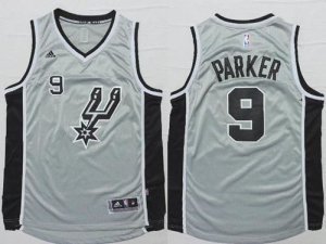 Jerseys Factory Cheap Spurs #9 Tony Parker Grey Alternate Stitch