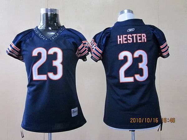 Jerseys Factory Cheap Bears #23 Devin Hester Blue Women's Field