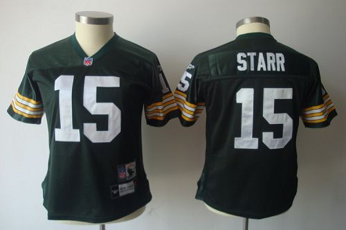 Jerseys Factory Cheap Packers #15 Bart Starr Green Women's Throw