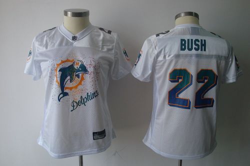 Jerseys Factory Cheap Dolphins #22 Reggie Bush White 2011 Women'