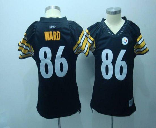 Jerseys Factory Cheap Steelers #86 Hines Ward Black Women's Fiel