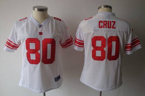 Jerseys Factory Cheap Giants #80 Victor Cruz White Women's Team