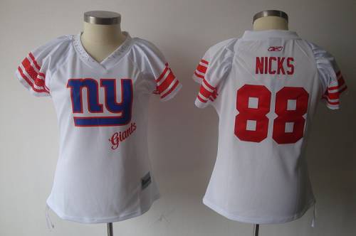 Jerseys Factory Cheap Giants #88 Hakeem Nicks White 2011 Women's