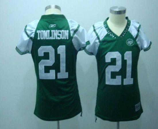 Jerseys Factory Cheap Jets #21 LaDainian Tomlinson Green Women's