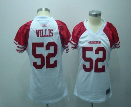 Jerseys Factory Cheap 49ers #52 Patrick Willis White Women's Fie
