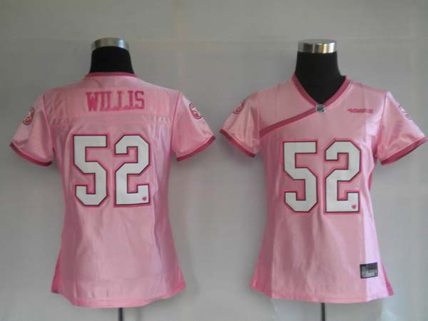 Jerseys Factory Cheap 49ers #52 Patrick Willis Pink Women's Be L