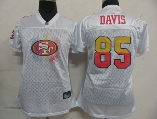 Jerseys Factory Cheap 49ers #85 Vernon Davis White 2011 Women's