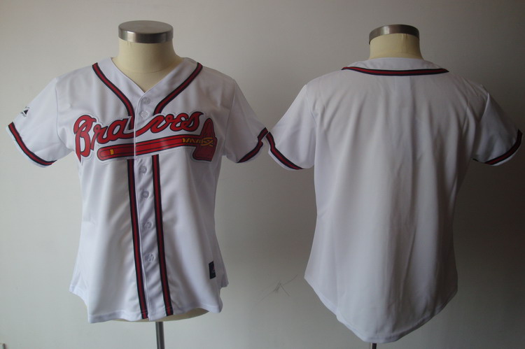 Jerseys Factory Cheap Braves Blank White Women's Fashion Embroid