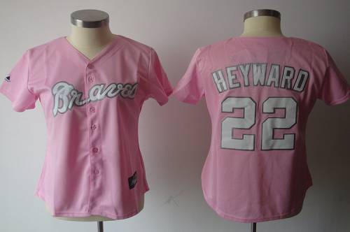 Jerseys Factory Cheap Braves #22 Jason Heyward Pink Women's Fash