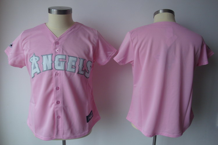 Jerseys Factory Cheap Angels Blank Pink Women's Fashion Embroide