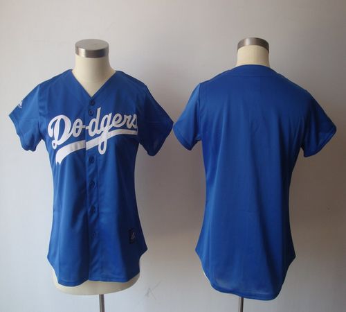 Jerseys Factory Cheap Dodgers Blank Blue Women's Fashion Embroid