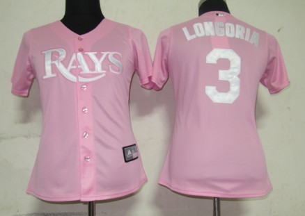 Jerseys Factory Cheap Rays #3 Evan Longoria Pink Lady Fashion Em