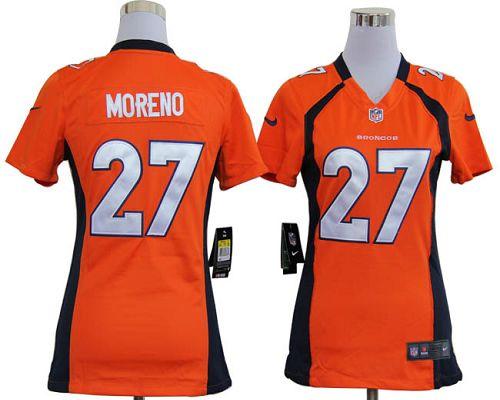 Jerseys Factory Cheap Nike Broncos #27 Knowshon Moreno Orange Te