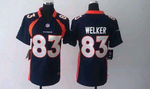 Jerseys Factory Cheap Nike Broncos #83 Wes Welker Blue Alternate