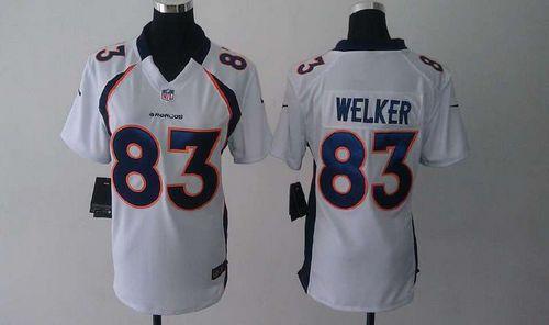 Jerseys Factory Cheap Nike Broncos #83 Wes Welker White Women's