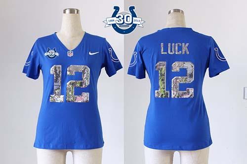 Jerseys Factory Cheap Nike Colts #12 Andrew Luck Royal Blue Team