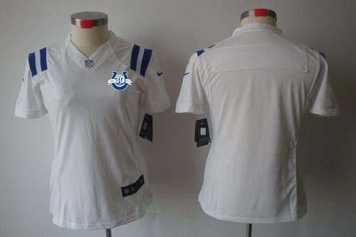Jerseys Factory Cheap Nike Colts Blank White With 30TH Seasons P