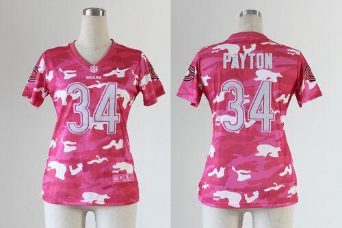 Jerseys Factory Cheap Nike Bears #34 Walter Payton Pink Women's