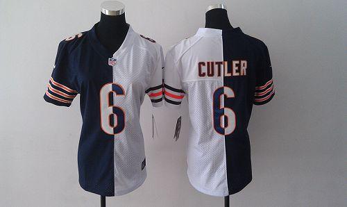 Jerseys Factory Cheap Nike Bears #6 Jay Cutler Navy Blue/White W