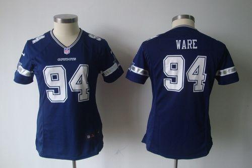 Jerseys Factory Cheap Nike Cowboys #94 DeMarcus Ware Navy Blue T