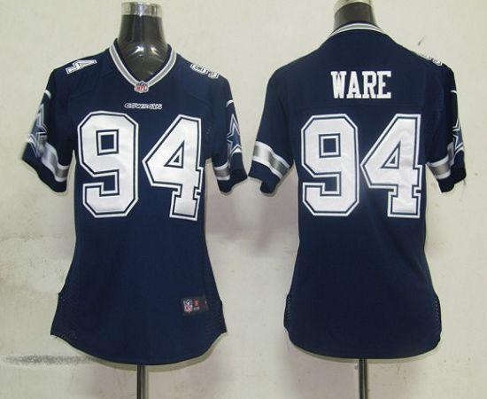 Jerseys Factory Cheap Nike Cowboys #94 DeMarcus Ware Navy Blue T