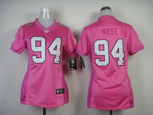 Jerseys Factory Cheap Nike Cowboys #94 DeMarcus Ware Pink Women'