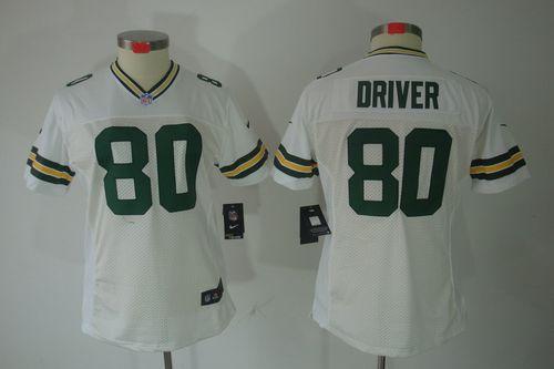 Jerseys Factory Cheap Nike Packers #80 Donald Driver White Women