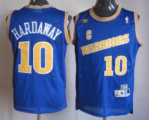 Jerseys Factory Cheap Warriors #10 Tim Hardaway Blue Throwback E