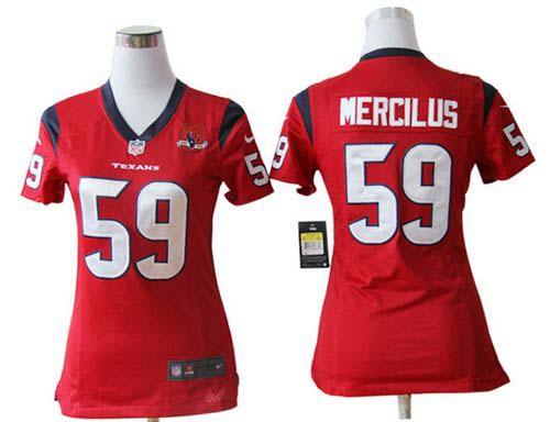 Jerseys Factory Cheap Nike Texans #59 Whitney Mercilus Red Alter