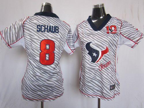 Jerseys Factory Cheap Nike Texans #8 Matt Schaub Zebra With 10TH