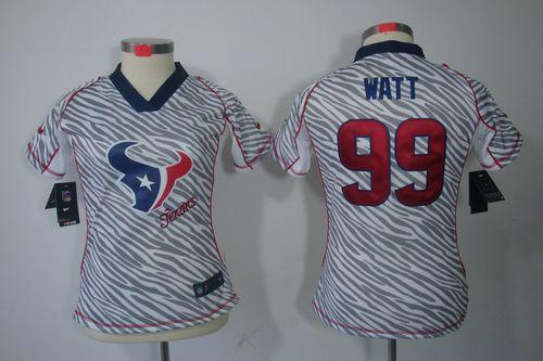 Jerseys Factory Cheap Nike Texans #99 J.J. Watt Zebra Women's Em