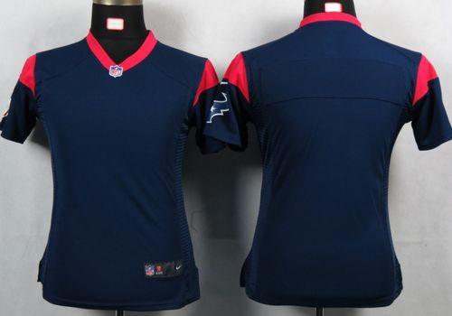 Jerseys Factory Cheap Nike Texans Blank Navy Blue Team Color Wom