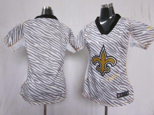Jerseys Factory Cheap Nike Saints Blank Zebra Women's Embroidere