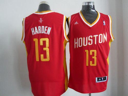 Jerseys Factory Cheap Revolution 30 Rockets #13 James Harden Red