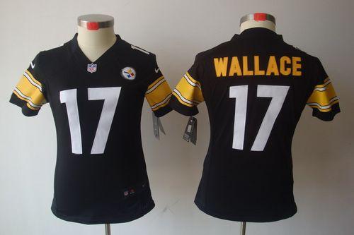 Jerseys Factory Cheap Nike Steelers #17 Mike Wallace Black Team