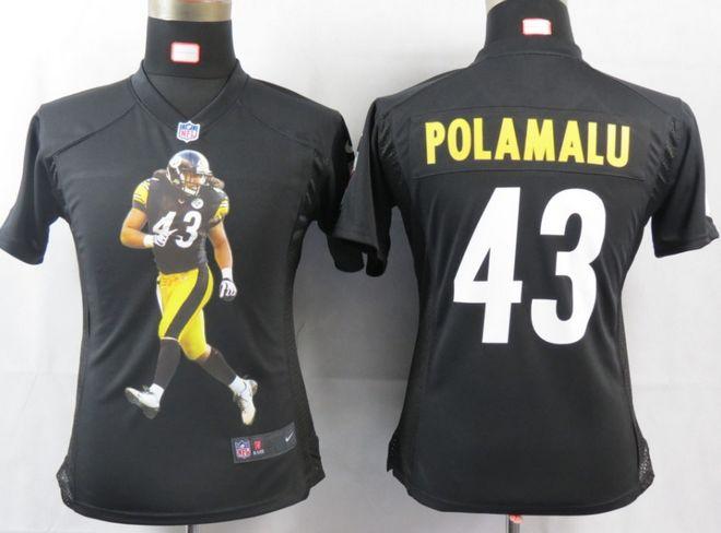 Jerseys Factory Cheap Nike Steelers #43 Troy Polamalu Black Team