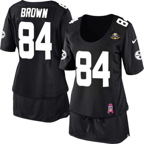 Jerseys Factory Cheap Nike Steelers #84 Antonio Brown Black Team