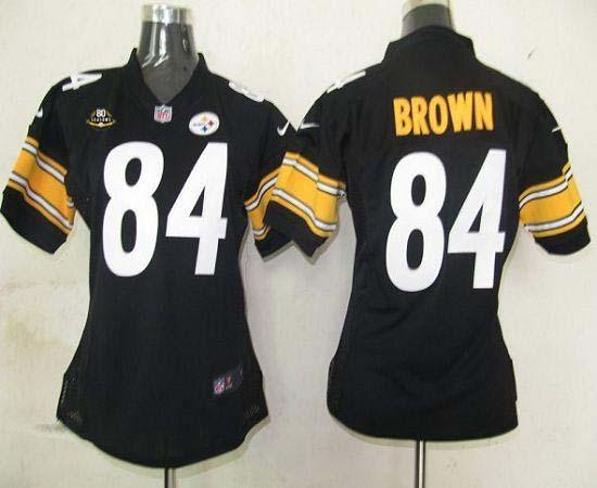 Jerseys Factory Cheap Nike Steelers #84 Antonio Brown Black Team