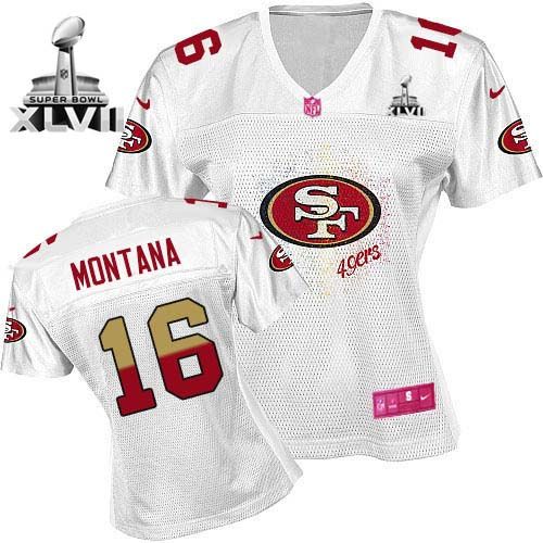 Jerseys Factory Cheap Nike 49ers #16 Joe Montana White Super Bow