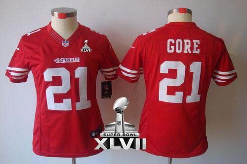 Jerseys Factory Cheap Nike 49ers #21 Frank Gore Red Team Color S