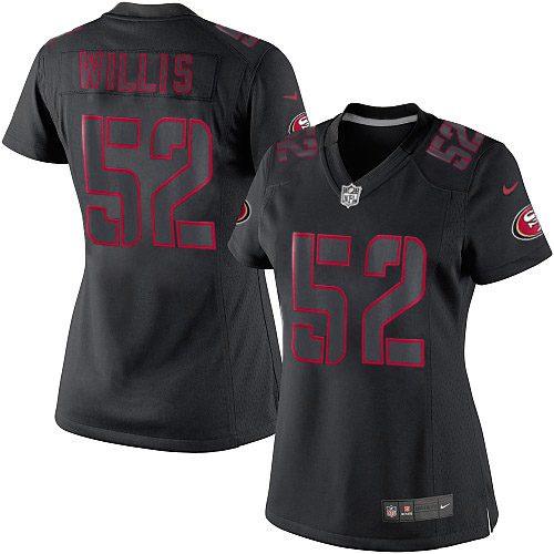Jerseys Factory Cheap Nike 49ers #52 Patrick Willis Black Impact