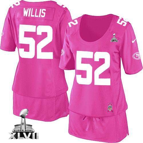Jerseys Factory Cheap Nike 49ers #52 Patrick Willis Pink Super B
