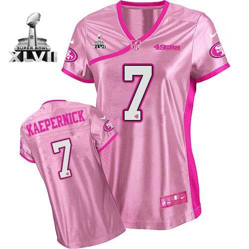 Jerseys Factory Cheap Nike 49ers #7 Colin Kaepernick Pink Super