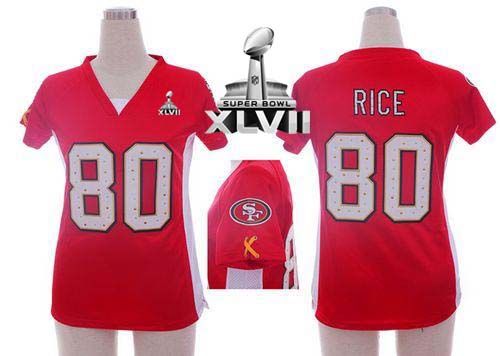 Jerseys Factory Cheap Nike 49ers #80 Jerry Rice Red Team Color D