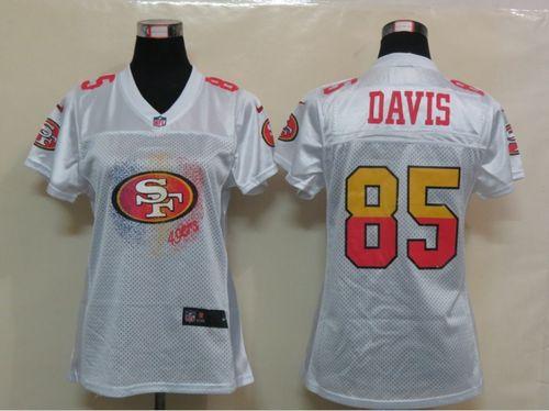 Jerseys Factory Cheap Nike 49ers #85 Vernon Davis White Women's