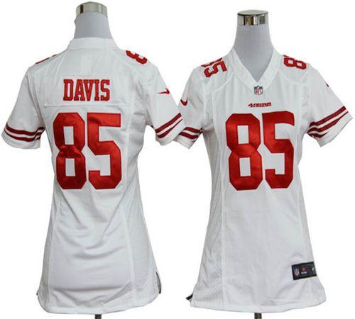 Jerseys Factory Cheap Nike 49ers #85 Vernon Davis White Women's